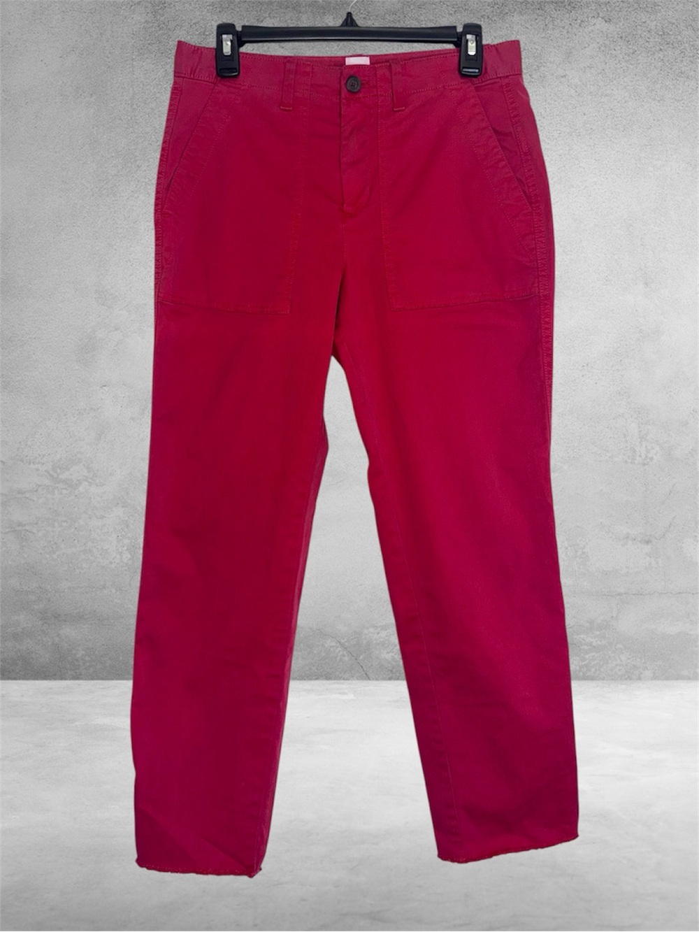 GAP Women's Bright Cherry Red Cropped Girlfriend Chinos size 4